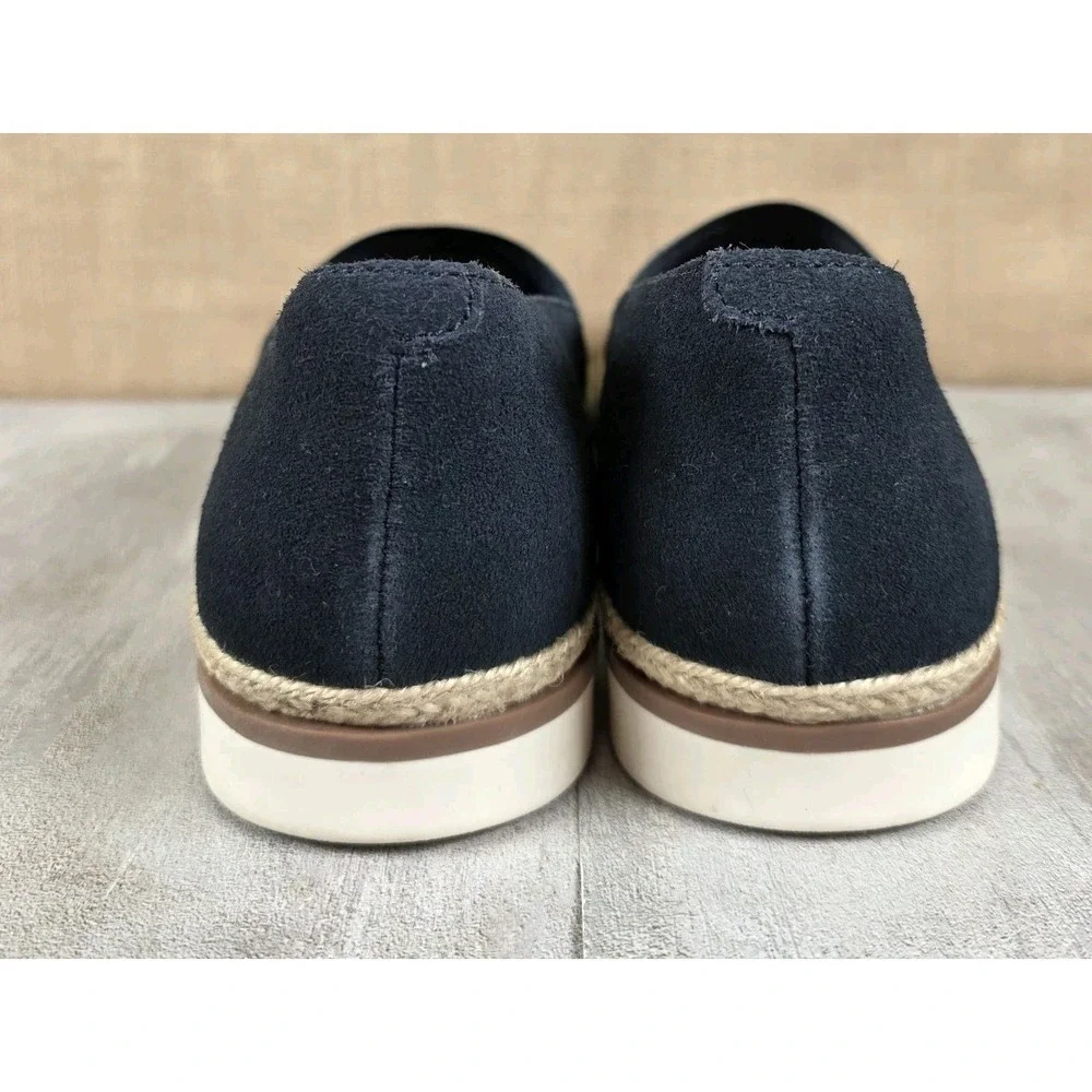 Collection by Clarks‎ Serena Paige Navy Marine Canvas Slip-on Shoes Flats 9M